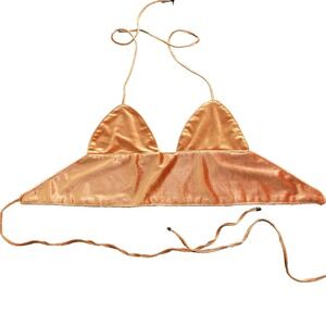 Andi Bagus Women's Orange Velvet Bralette Size S/M‎ Preowned